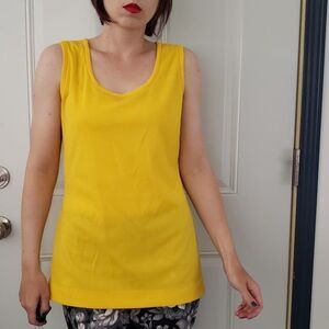 60s/70s Yellow‎ Polyester Tank Top